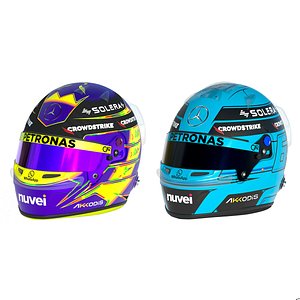 F1 Mercedes Team Helmets 2024