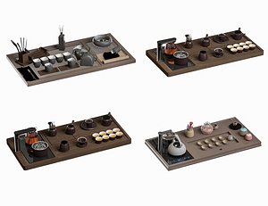 3D Chinese Tea Set Teapot Teacup Teawar