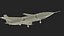 Stealth Unmanned Fighter Jet White Rigged for Maya 3D