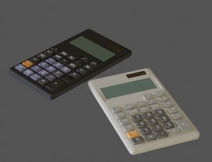 Low-Poly Calculator 3D model