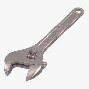 3d model of adjustable wrench