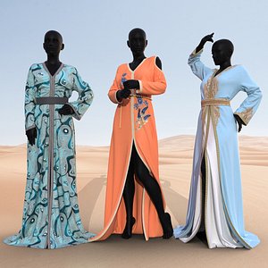 Collection of Moroccan Caftan 3D