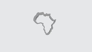 Continent cookie and clay cutter 3D model
