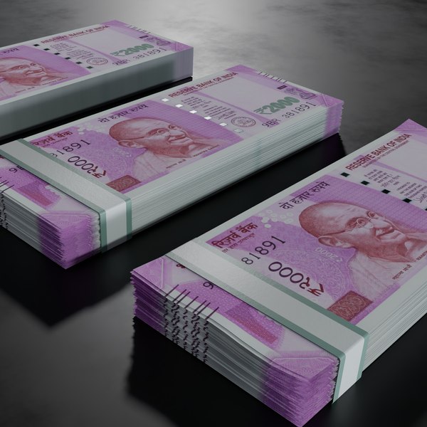 modelo 3d Stack of Indian 2000 Rupee Currency in 3 Variations ...