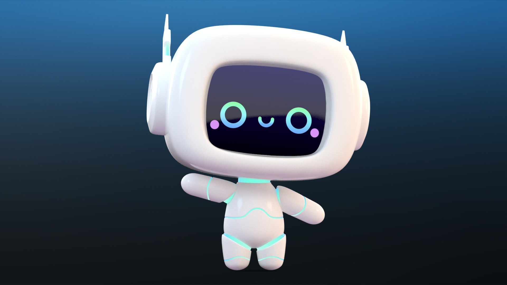 Cartoon Cute Robot 3D - TurboSquid 1738386