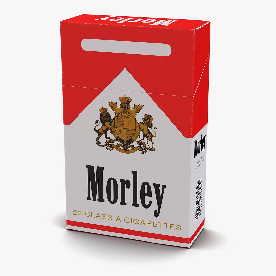 Closed Cigarettes Pack Morley 3D Model 3D model preview
