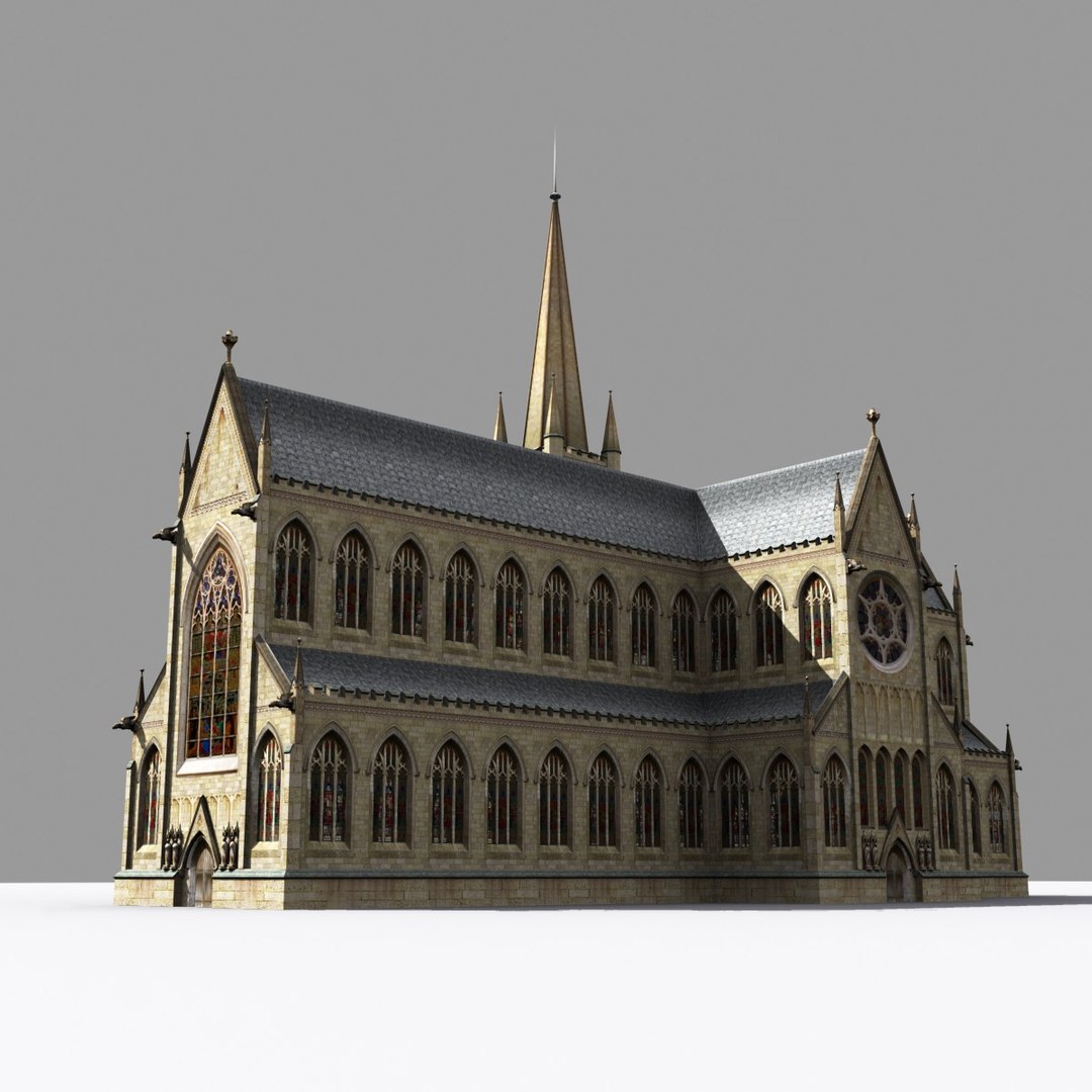 Medieval Church Gothic 3d Model