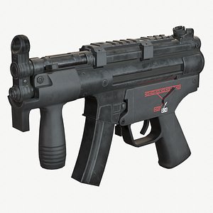 3D mp5k submachine gun model
