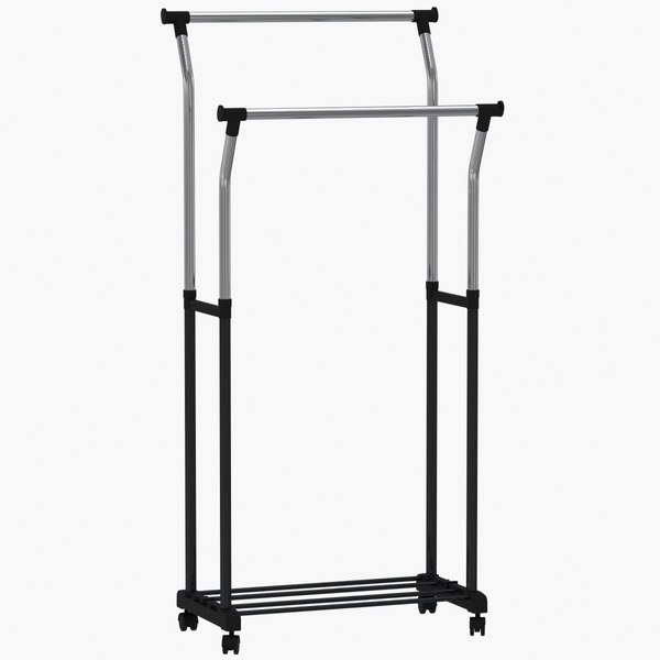 adjustable garment rack 3ds