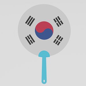 Korean Hand Fan 3D