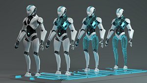 3D model ROBOT SCI-FI GIRL