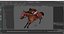 Running Bay Racing Horse with Jokey 3D