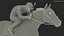Running Bay Racing Horse with Jokey 3D