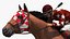Running Bay Racing Horse with Jokey 3D