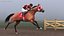 Running Bay Racing Horse with Jokey 3D