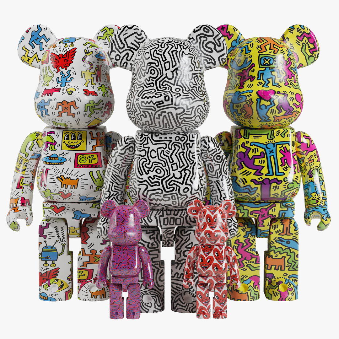 bearbrick keith haring mickey