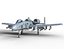 Modèle 3D d'avion militaire A-10 Thunderbolt II Warthog