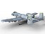 Modèle 3D d'avion militaire A-10 Thunderbolt II Warthog