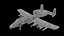 Modèle 3D d'avion militaire A-10 Thunderbolt II Warthog