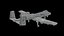 Modèle 3D d'avion militaire A-10 Thunderbolt II Warthog