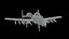Modèle 3D d'avion militaire A-10 Thunderbolt II Warthog