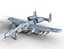 Modèle 3D d'avion militaire A-10 Thunderbolt II Warthog
