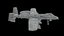 Modèle 3D d'avion militaire A-10 Thunderbolt II Warthog