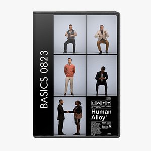 Basics0823 - A set containing 5 models of male adults sitting in business attire in office settings model