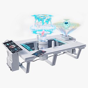 3d table 3 holograms