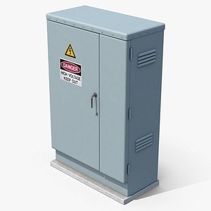 3D Electric Box Low Poly 2