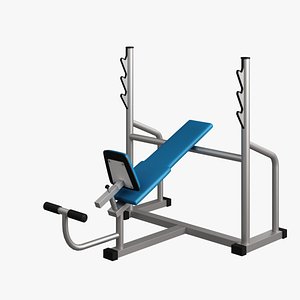 fitness supine bench 3d max