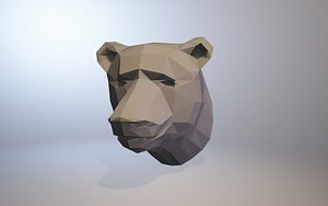 low-poly bear model