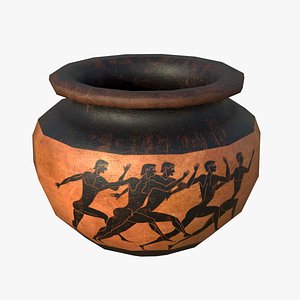 3D greek lebes vase model