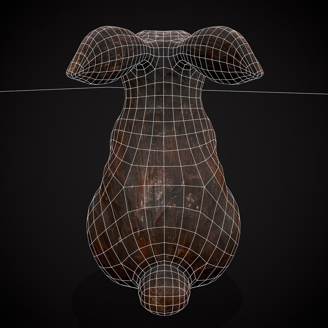 3D Model Sculpted Wooden Rabbit Toy - TurboSquid 2386495