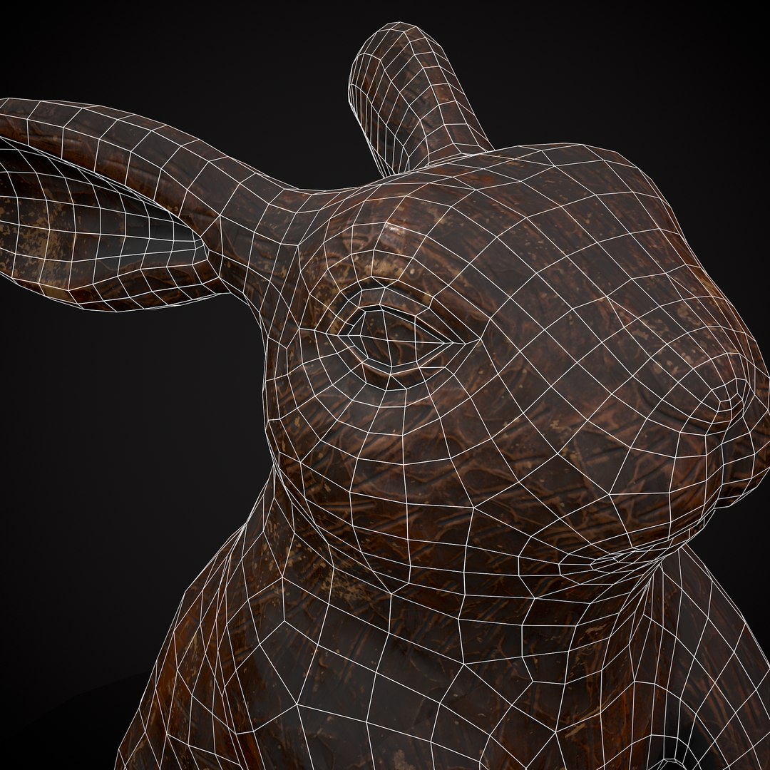 3D Model Sculpted Wooden Rabbit Toy - TurboSquid 2386495