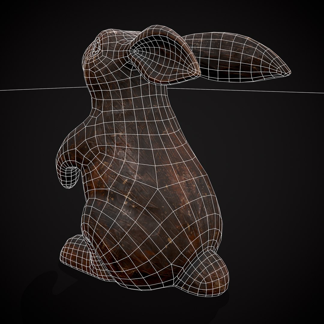 3D Model Sculpted Wooden Rabbit Toy - TurboSquid 2386495
