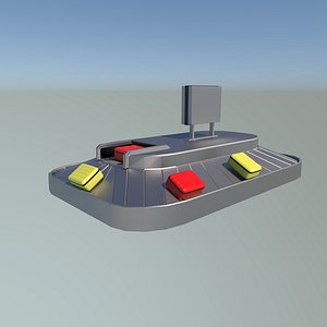Airport Baggage Claim Transport Low-poly 3D model model
