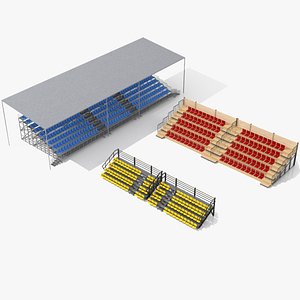 3D model demontable tribune