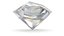 Shield Step Cut Diamond 3D model