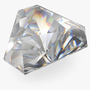 Shield Step Cut Diamond 3D model