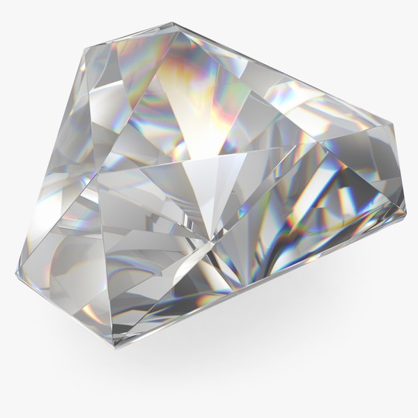 Shield Step Cut Diamond 3D model