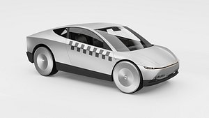 3D Tesla robotaxi 2 colors model