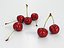 Fruta de la cereza - High Poly - Low Poly