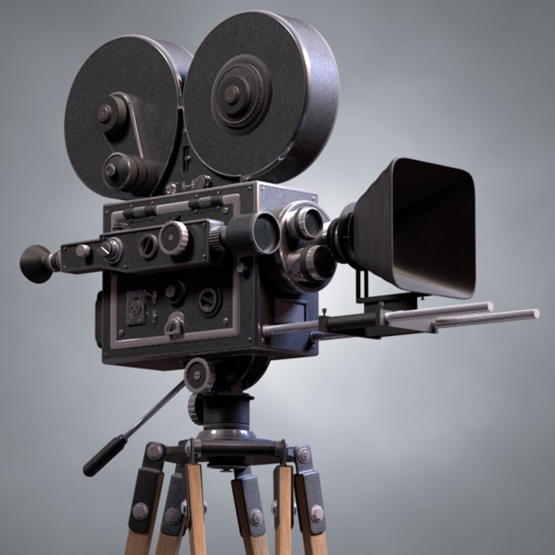 Antique Broadcast Film Reel Camera in Ma — Stock Photo