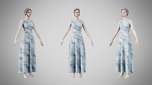 Dress 31 Ocean Frost v4 model