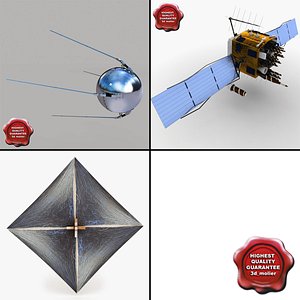satellites gps navstar 3d model