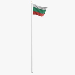 Flag On Pole Bulgaria