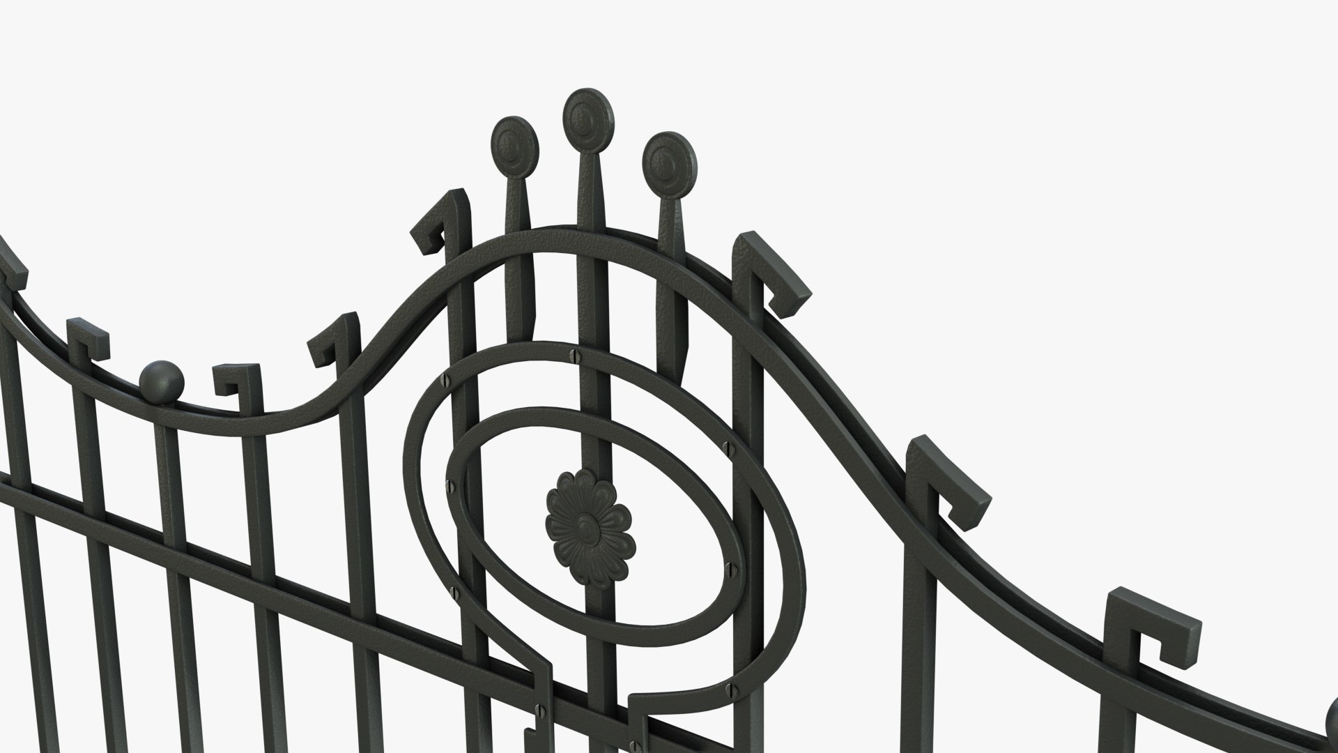3D Decorative wrought iron fence with brick posts and a gate https://p.turbosquid.com/ts-thumb/Hx/eE3UMC/ky/fence4/jpg/1710324104/1920x1080/fit_q87/20040d0b2ba6599295b188bfb58ed1f3be0df4b1/fence4.jpg