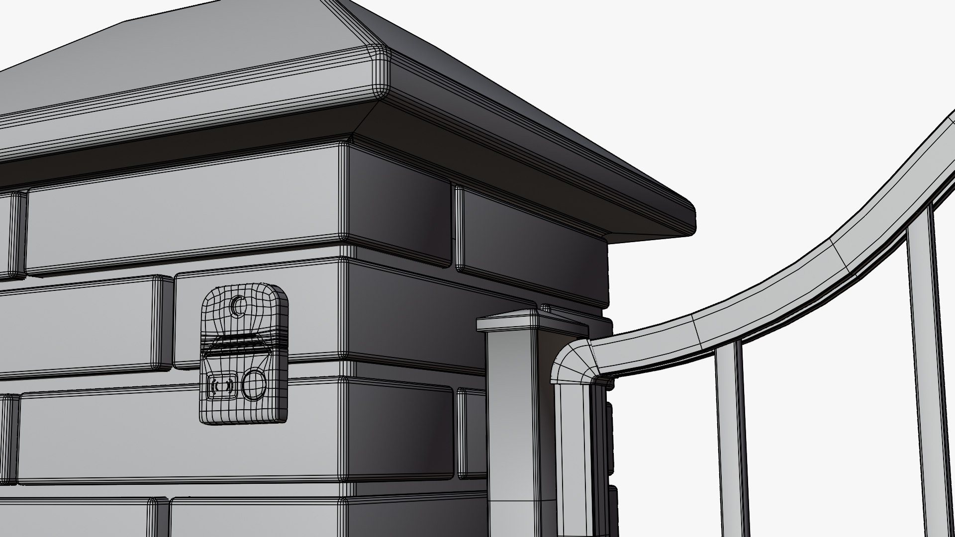 3D Decorative wrought iron fence with brick posts and a gate https://p.turbosquid.com/ts-thumb/Hx/eE3UMC/vm/fence14/jpg/1710324109/1920x1080/fit_q87/74ff67f9aabf05aa2a3041727dcf1df5cba931c1/fence14.jpg