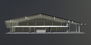 Warehouse in section cut